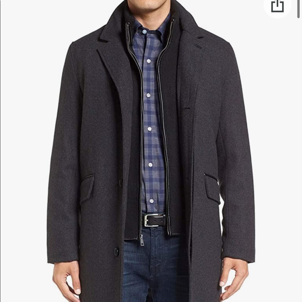 ✨HOST PICK✨ Kenneth Cole Melton Charcoal Gray Wool Jacket. Size Medium.